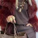 pelliccia sintetica foderata evergreen